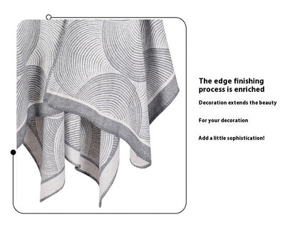 Chal de Lana Estampado Geométrico para Mujer - Image 12
