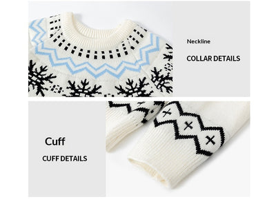 Suéter Tejido para Hombre con Diseño Navideño de Copos de Nieve - Image 10