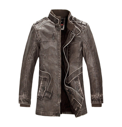 Chaqueta de Cuero para Hombre con Cierre - Image 11