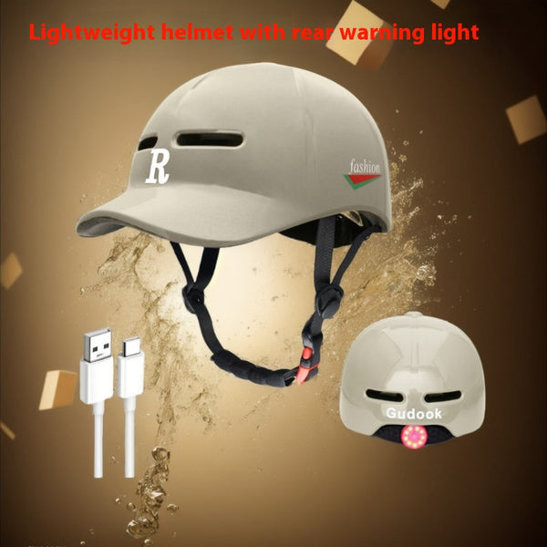 Casco de Ciclismo con Luz de Advertencia Integrada Duck Tongue