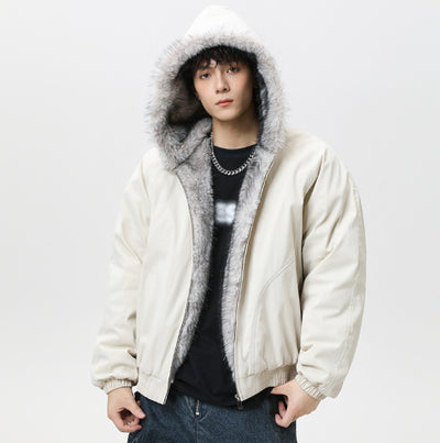 Chaqueta Acolchada de Algodón con Cuello de Forro Polar Retro para Hombre - Image 16