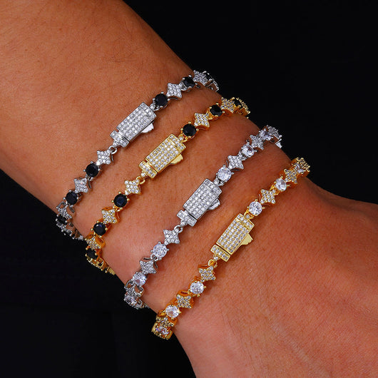 Pulsera de Tenis para Hombre con Circones Estrella de 6mm - Image 2