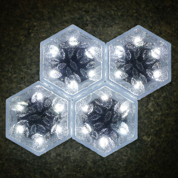 Luz Solar Empotrada Hexagonal para Jardín - Iluminación LED Impermeable