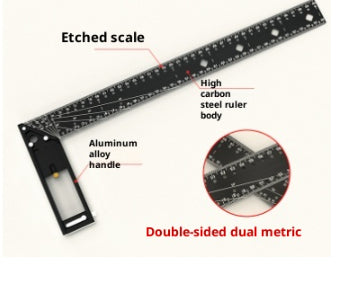 Escuadra de Aluminio Reforzado con Múltiples Ángulos para Carpintería Profesional - Image 15