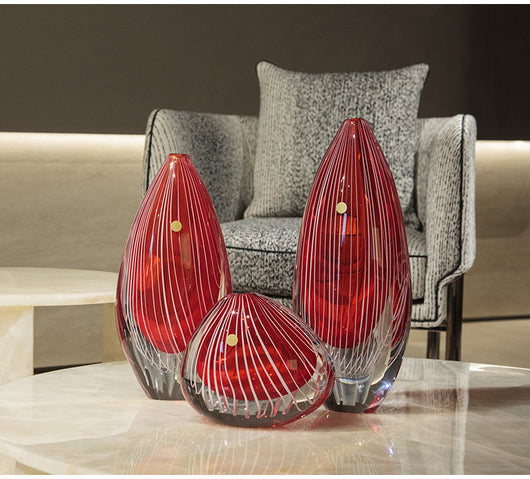 Jarrón de Cristal Grueso Tallado para Arreglos Florales - Image 11