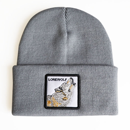 Gorro de Lana Tejido con Bordados de Animales para Invierno - Image 12