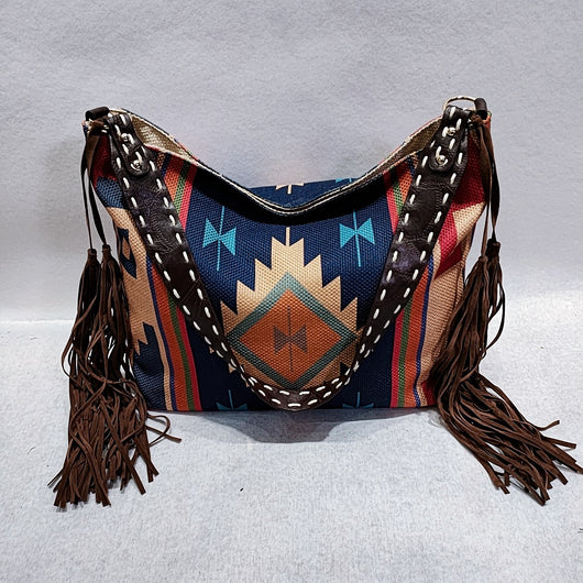Bolso de Hombro Tejido a Mano en Algodón y Lino - Image 4