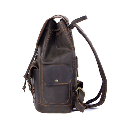 Mochila Escolar de Cuero Gran Capacidad Diseño Locomotora - Image 7