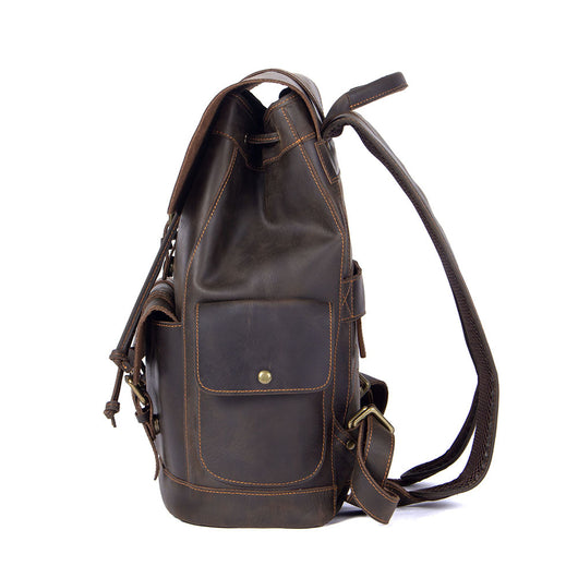 Mochila Escolar de Cuero Gran Capacidad Diseño Locomotora - Image 7