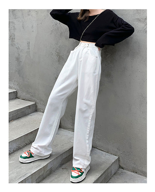 Pantalón Ancho de Tiro Alto con Hebilla Ajustable - Image 5