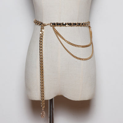 Cinturón Cadena Trenzada Metálica Coreana - Accesorio Versátil para Mujer - Image 5