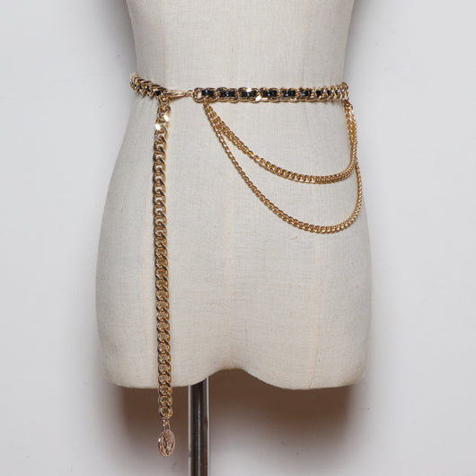 Cinturón Cadena Trenzada Metálica Coreana - Accesorio Versátil para Mujer - Image 5