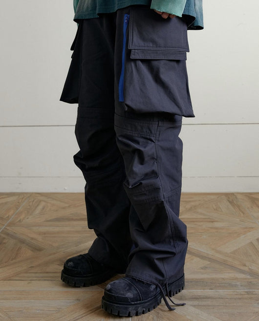 Pantalones Cargo Holgados con Bolsillos Múltiples y Detalles en Contraste - Image 7