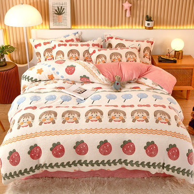 Juego de Sábanas de Franela Coral Fleece con Funda de Almohada - Image 9