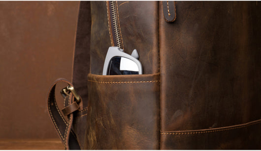 Mochila de Cuero para Hombre - Viajes y Negocios - Image 18