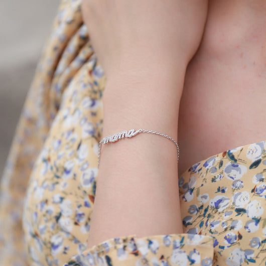 Pulsera Mamá de Plata 925 con Circonitas y Letras del Alfabeto - Image 3