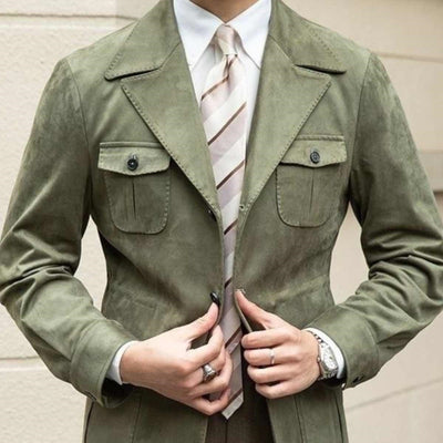 Abrigo Trench Casual Italiano de Bolsillos Múltiples para Hombre - Image 3