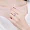 Anillo de Plata 925 con Moissanita de 1 Quilate Fancy Stone