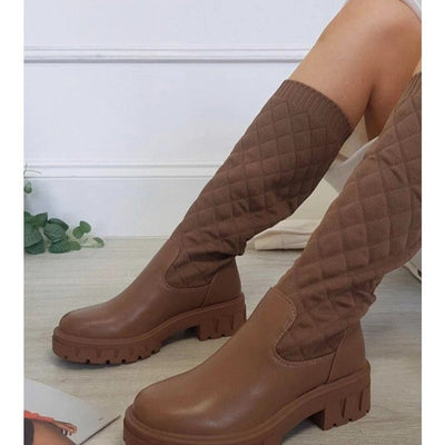 Zapatos Deportivos Talla Grande para Mujer - Tejido Volador con Tacón Medio - Image 4