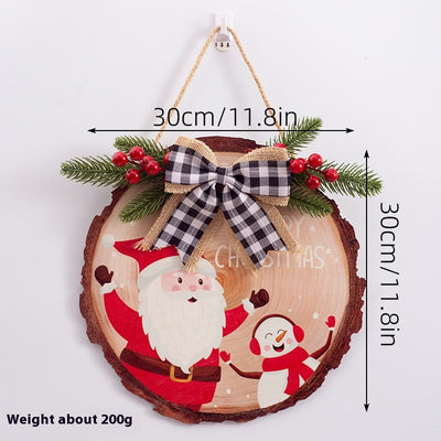 Adornos Navideños de Madera Rústicos con Etiqueta Colgante - Image 3