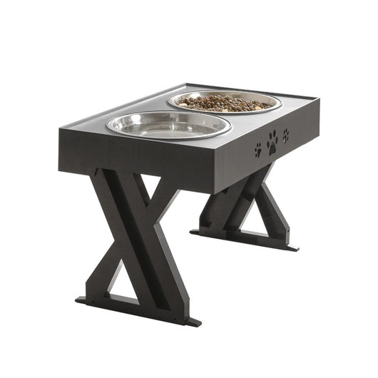Comedero Ajustable para Mascotas con Mesa Elevadora Plegable - Doble Recipiente Acero Inoxidable - Image 2