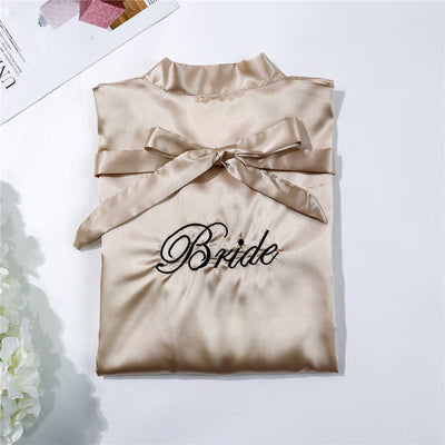 Camisón de Novia en Seda Simulada - Pijama Nupcial Elegante - Image 21