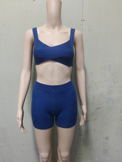 Conjunto Bikini Deportivo Escotado - Top Corto y Short Coordinado - Image 7