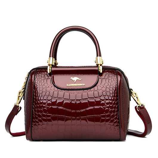 Bolso Bandolera de Cuero Charol Brillante para Mujer - Image 4