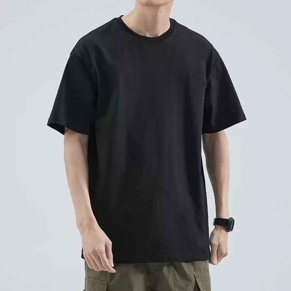 Playera Suelta de Color Liso para Hombre - Versátil y Cómoda