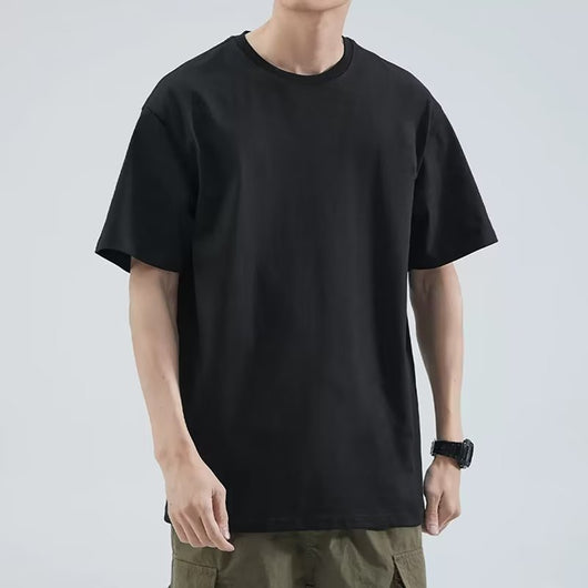 Playera Suelta de Color Liso para Hombre - Versátil y Cómoda - Image 2