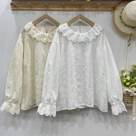 Blusa Suelta Bordada Estilo Artístico - Versátil y Cómoda