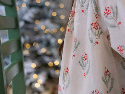 Vestido Infantil de Algodón Estampado Floral Manga Larga para Niña - Image 11