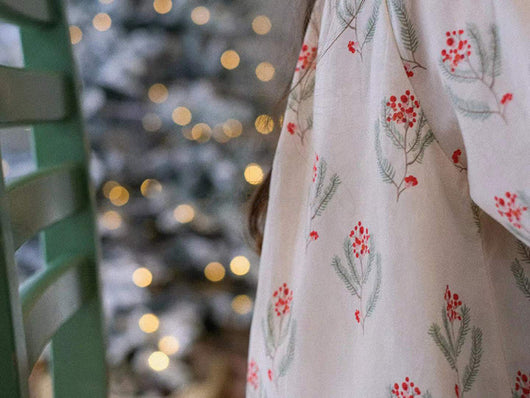 Vestido Infantil de Algodón Estampado Floral Manga Larga para Niña - Image 11