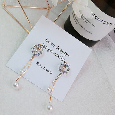 Aretes de Perlas en Diseño Engarzado - Image 8