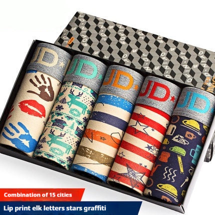 Bóxers de Algodón Estampado Transpirables para Hombre - Image 4
