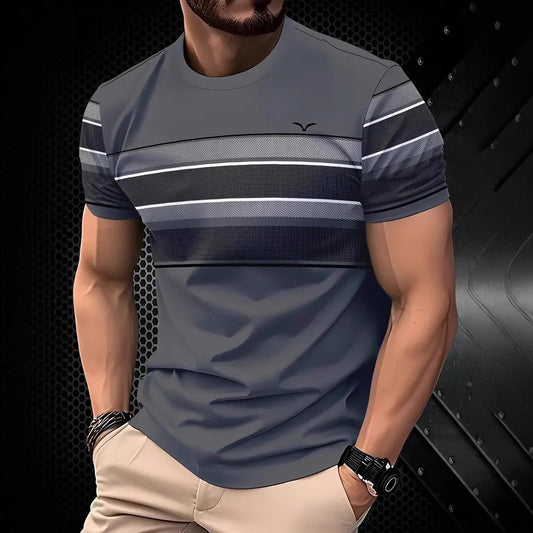 Playera Casual de Contraste para Hombre - Algodón Premium de Alta Calidad
