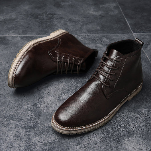 Botas Martin de Cuero para Hombre - Estilo Urbano Primavera Otoño - Image 3