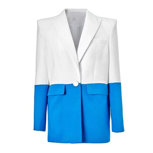 Blazer Suelto Casual con Patchwork para Mujer - Image 5