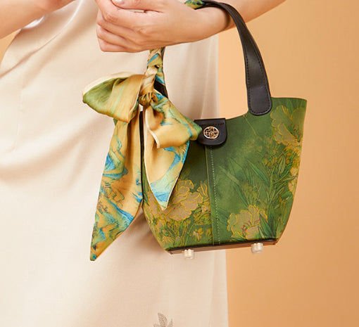 Bolsa Clutch Estilo Chino Tradicional con Diseño de Canasta Tejida - Image 6