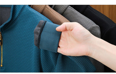 Playera de Cuello Alto con Cierre Medio para Otoño e Invierno - Manga Larga para Hombre - Image 17