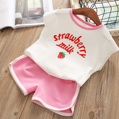 Conjunto de Dos Piezas para Niña con Estampado de Fresas Estilo Coreano - Image 13