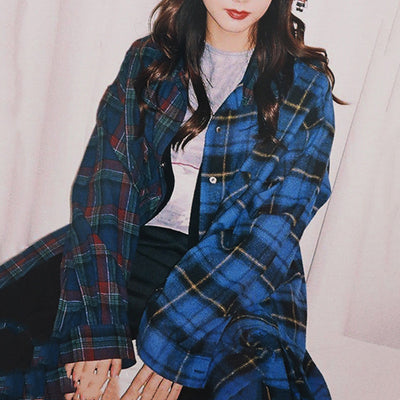 Camisa Casual Patchwork Cuadros para Hombre y Mujer