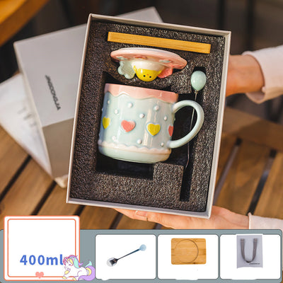 Taza de Café con Tapa, Cuchara y Caja de Regalo - Image 11