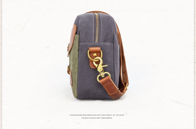 Bolsa Retro de Lona con Bloques de Color y Correa Cruzada - Image 27