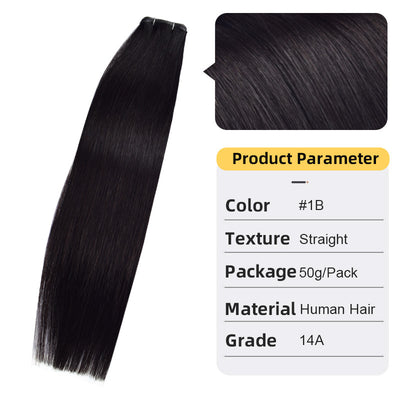 Extensión de Cabello Tejido a Mano Segunda Generación - Cabello Natural Blanco - Image 5