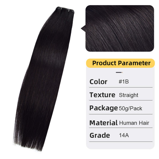 Extensión de Cabello Tejido a Mano Segunda Generación - Cabello Natural Blanco - Image 5