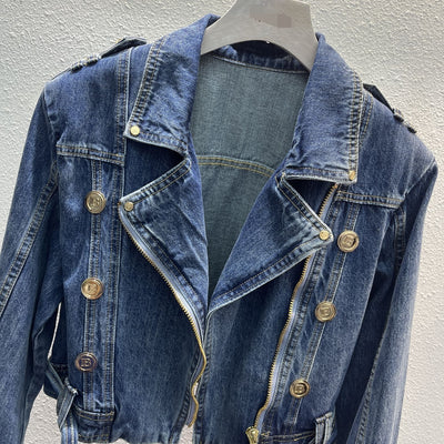 Chaqueta Denim Oversize Estilo Coreano con Botones Decorativos - Image 10