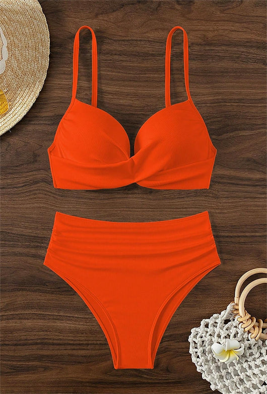 Traje de Baño Bikini Cintura Alta con Refuerzo de Acero para Mujer - Image 21