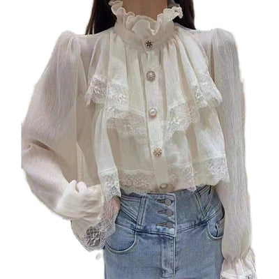 Camisa Occidental Suelta con Mangas Acampanadas - Image 8
