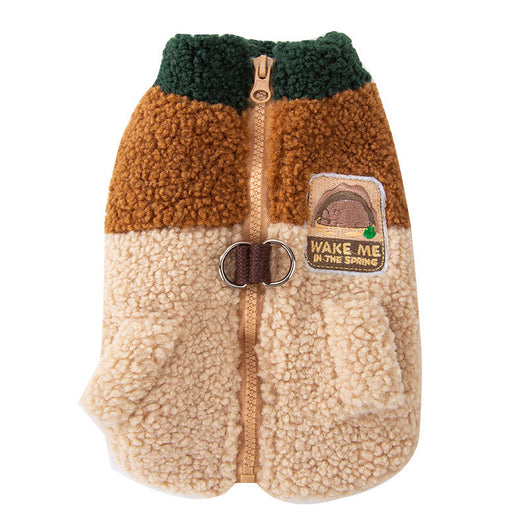 Abrigo Fleece para Perro con Diseño Bloques de Color y Anillo para Correa - Image 10